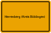 Ortsschild Herrenberg (Kreis Böblingen)